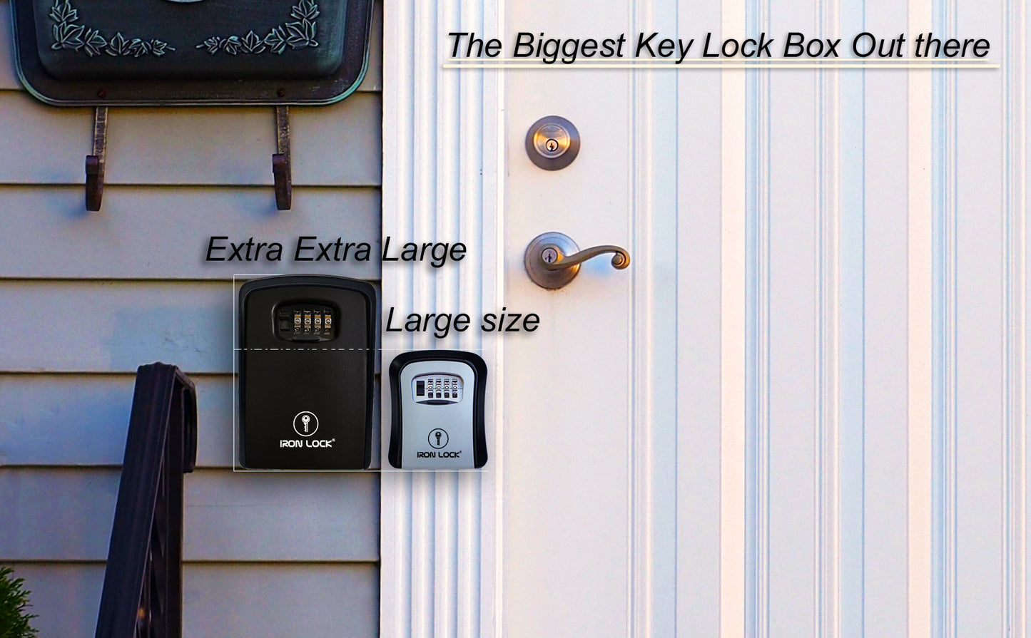 Iron Lock XX-Large black wall-mount key lock box, 4-digit resettable combination — view 10
