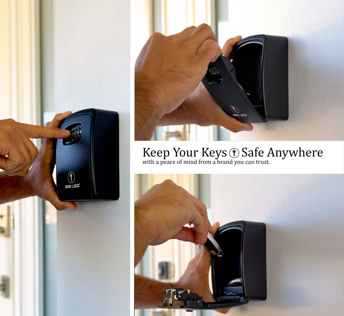 XX-Large Wall Mounted Key Lock Box (Black)