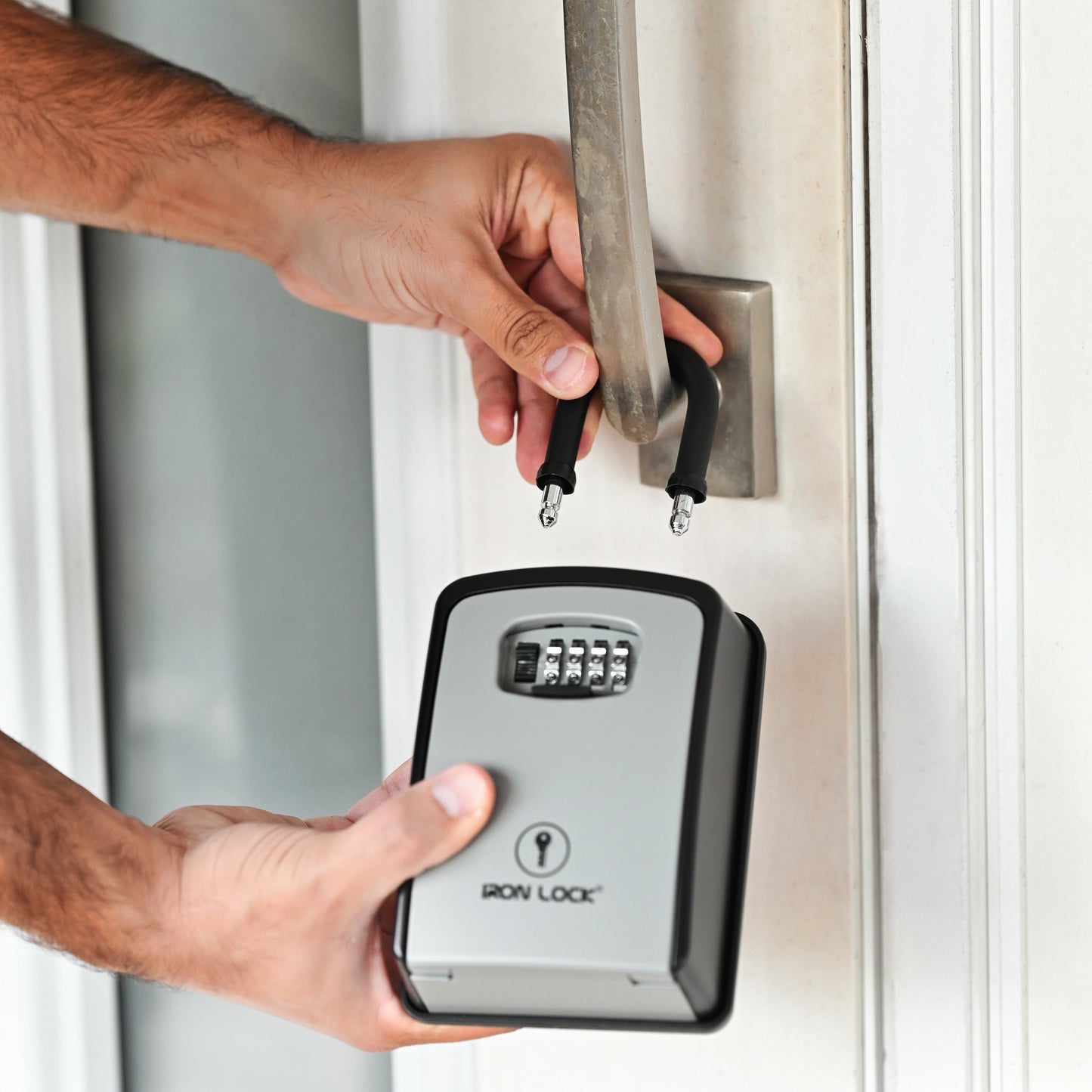 XX-Large Portable Key Lock Box with Removable U-Shackle (Grey)