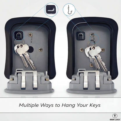 Medium Wall Mount Key Lock Box (Grey)