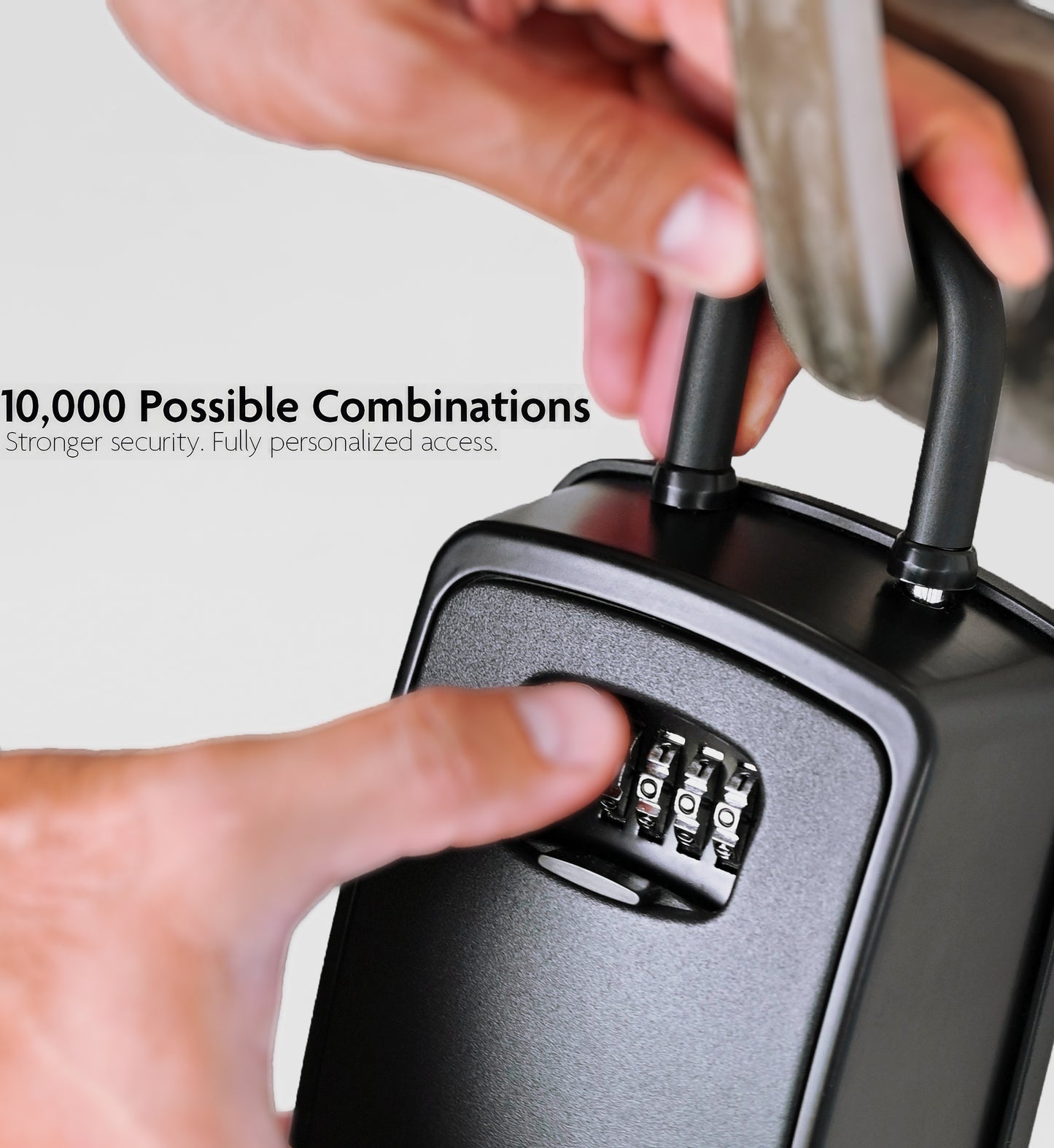 XX-Large Portable Key Lock Box with Removable U-Shackle (Black)