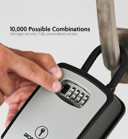 XX-Large Portable Key Lock Box with Removable U-Shackle (Grey)