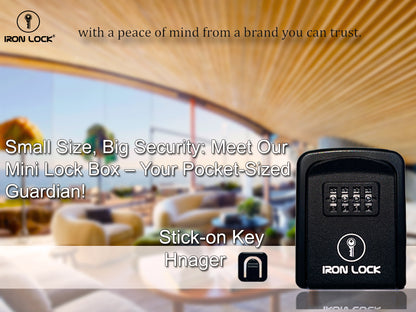 Small Wall Mount Key Lock Box (Black)