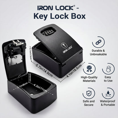 XX-Large Wall Mounted Key Lock Box (Black)