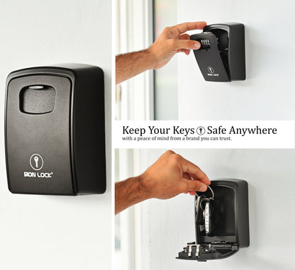 XX-Large Wall Mounted Key Lock Box (Black)