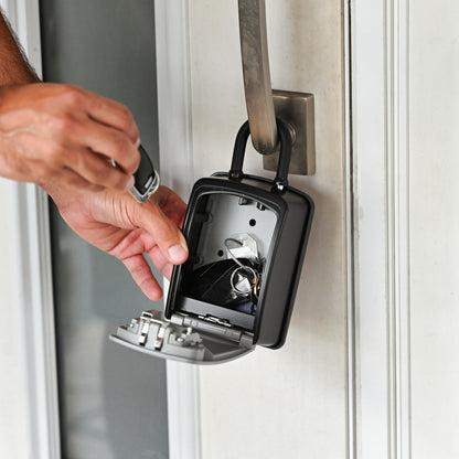 XX-Large Portable Key Lock Box with Removable U-Shackle (Grey)