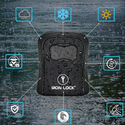 Medium Wall Mount Key Lock Box (Black)