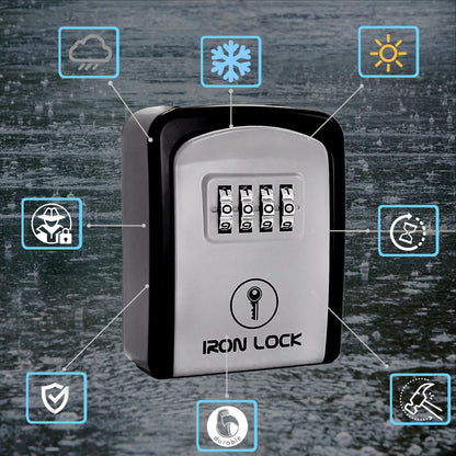 Small Wall Mount Key Lock Box (Grey)