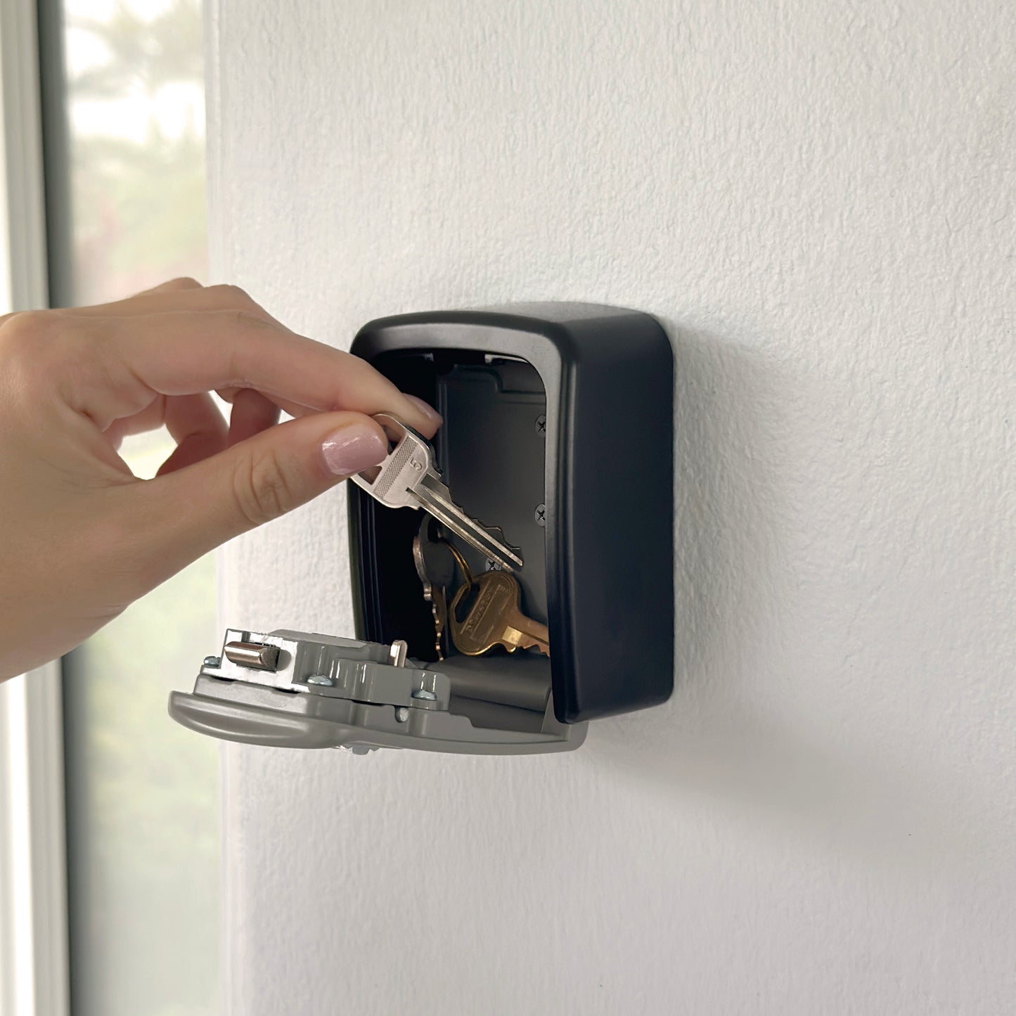 Small Wall Mount Key Lock Box (Grey)