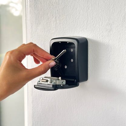 Small Wall Mount Key Lock Box (Black)
