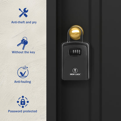 XX-Large Portable Key Lock Box with Removable U-Shackle (Black)