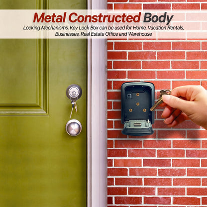 Small Wall Mount Key Lock Box (Black)