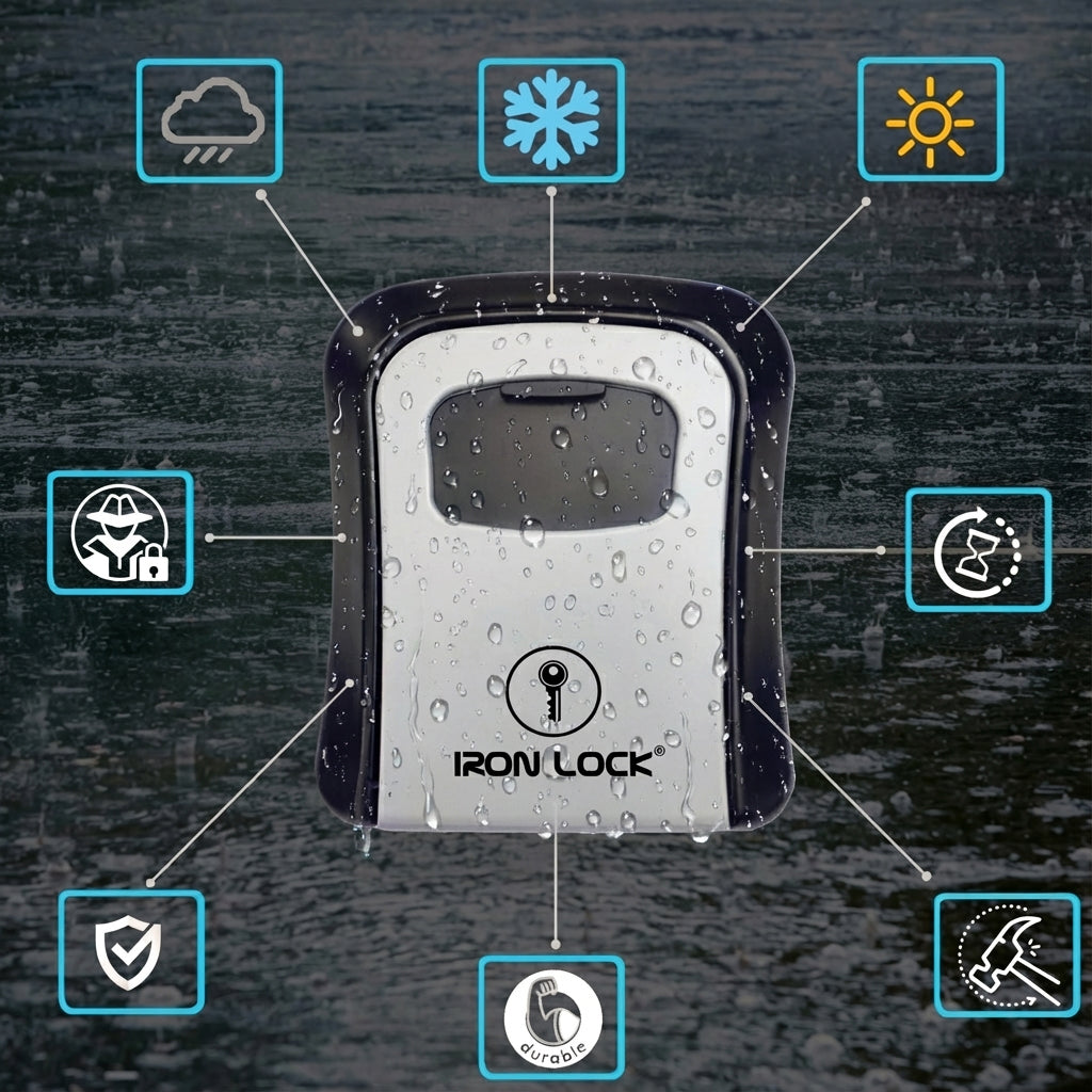 Medium Wall Mount Key Lock Box (Grey)