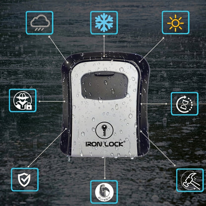 Medium Wall Mount Key Lock Box (Grey)