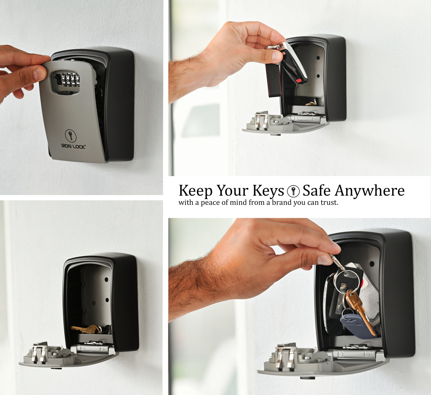XX-Large Wall Mount Key Lock Box (Grey)