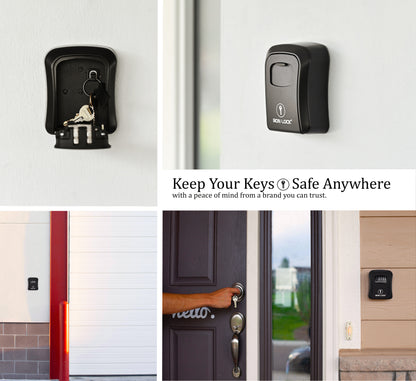 Medium Wall Mount Key Lock Box (Black)