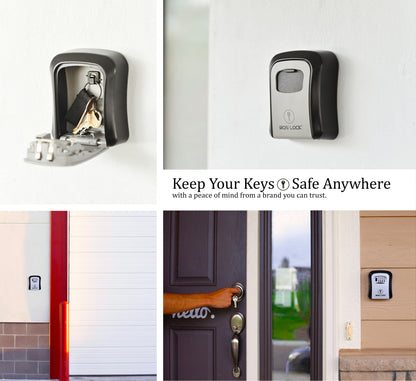 Medium Wall Mount Key Lock Box (Grey)