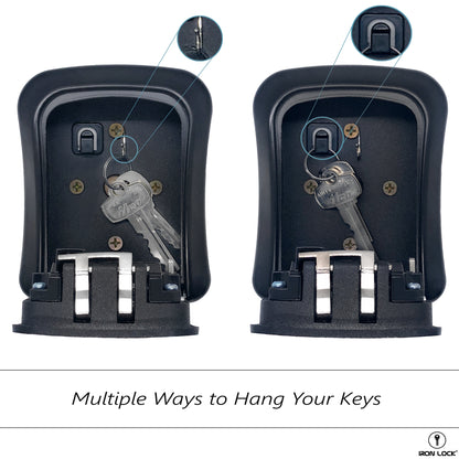 Medium Wall Mount Key Lock Box (Black)