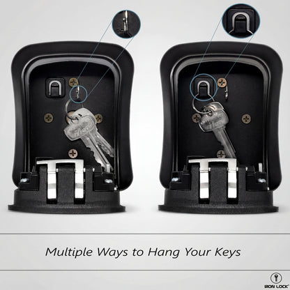 Medium Wall Mount Key Lock Box (Black)