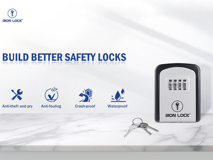 Small Wall Mount Key Lock Box (Grey)